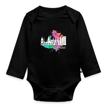 Madrid - Baby Bio-Langarm-Body - Schwarz - Vorne
