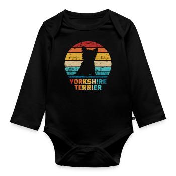 Yorkshire - Organic Longsleeve Baby Bodysuit - black - Front