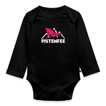 Winter Schnee Kalt - Baby Bio-Langarm-Body - Schwarz - Vorne