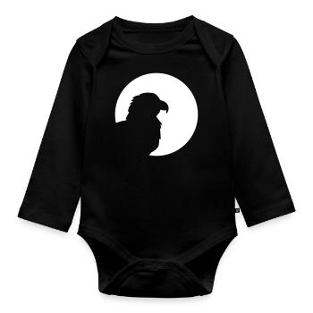 Adler - Baby Bio-Langarm-Body - Schwarz - Vorne