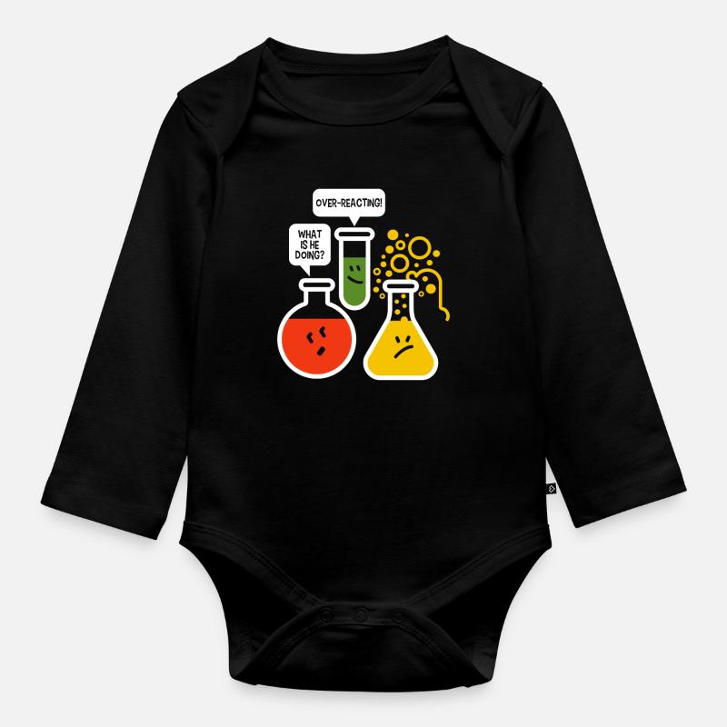 chimie - Body Bébé bio manches longues - noir