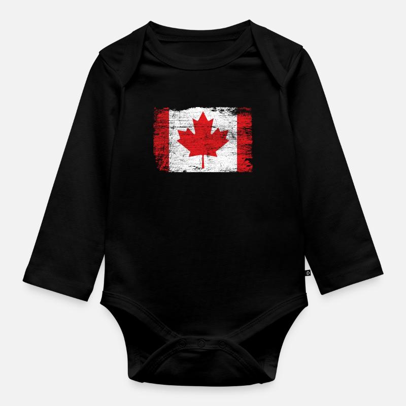 Canada - Body Bébé bio manches longues - noir
