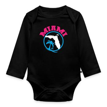 Miami - Body Bébé bio manches longues - noir - Devant