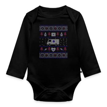 Ugly Christmas Hospital - Organic Longsleeve Baby Bodysuit - black - Front