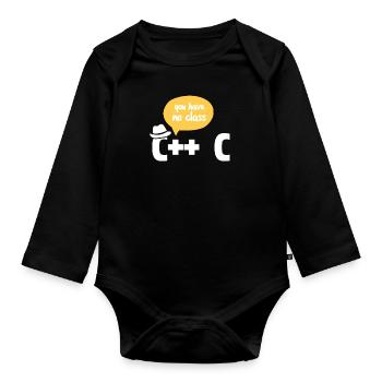 Programmierer - Baby Bio-Langarm-Body - Schwarz - Vorne