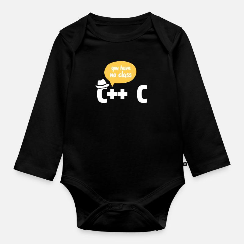Programmeur - Body Bébé bio manches longues - noir