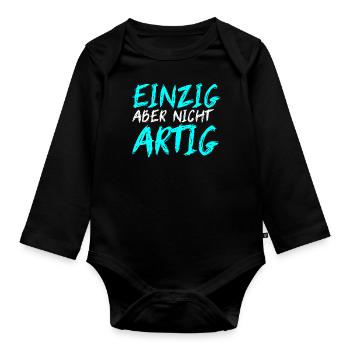 EINZIG aber nicht ARTIG - Baby Bio-Langarm-Body - Schwarz - Vorne
