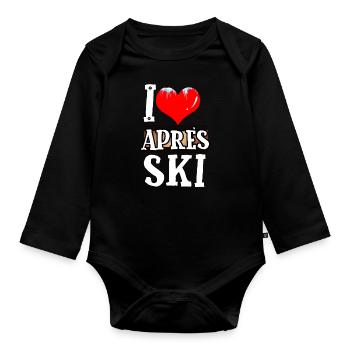 Apres ski - Organic Longsleeve Baby Bodysuit - black - Front