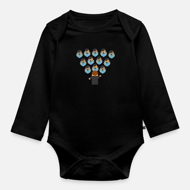 Chor - Baby Bio-Langarm-Body - Schwarz