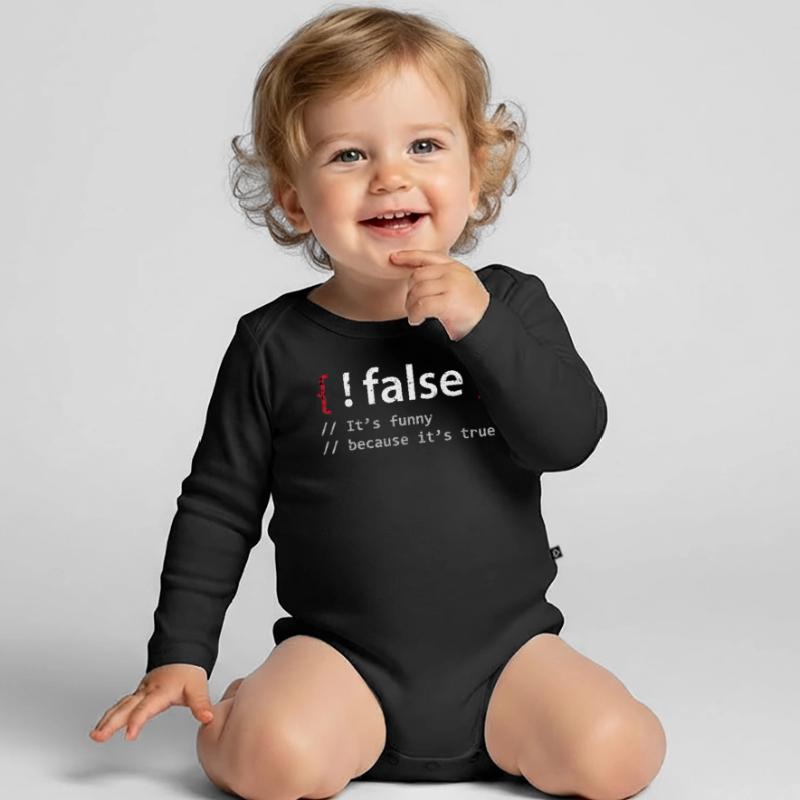Programmeur Coder PC Body Bébé bio manches longues