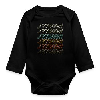 Skydiver Parachutiste Skydiving Club - Body Bébé bio manches longues - noir - Devant