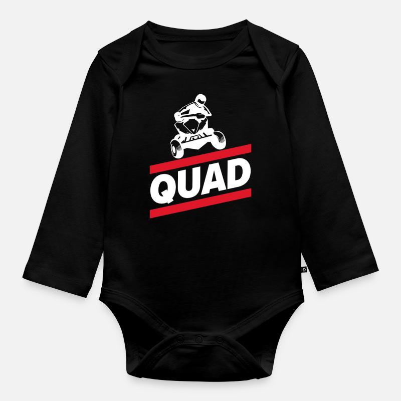 Quad Quad - Body Bébé bio manches longues - noir