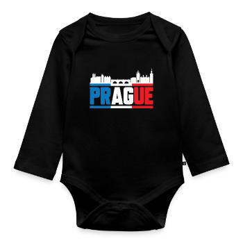 Prague - Organic Longsleeve Baby Bodysuit - black - Front