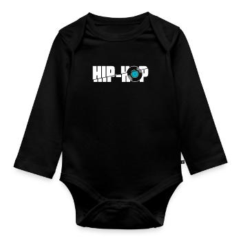 Hip hop - Body Bébé bio manches longues - noir - Devant