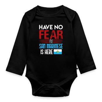 San Marino - Organic Longsleeve Baby Bodysuit - black - Front