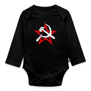 Faunius marteau Union soviétique Communisme - Body Bébé bio manches longues - noir - Devant