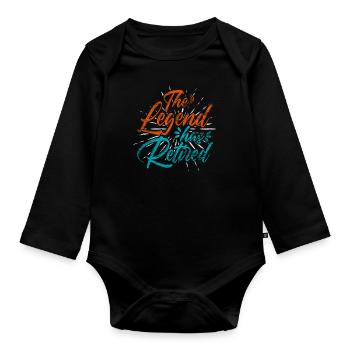 Rente - Baby Bio-Langarm-Body - Schwarz - Vorne