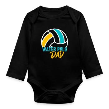 water polo - Organic Longsleeve Baby Bodysuit - black - Front