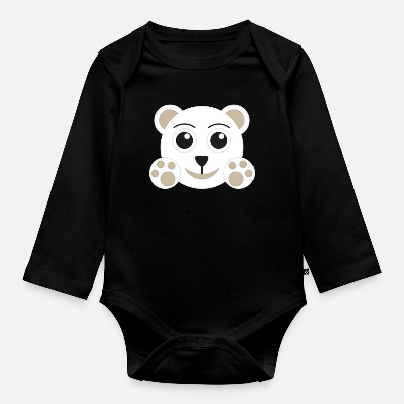 Eisbär - Baby Bio-Langarm-Body - Schwarz