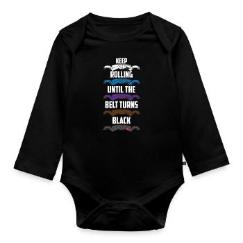 Judo Jiu Jitsu cadeau d'anniversaire de Noël - Body Bébé bio manches longues - noir - Devant