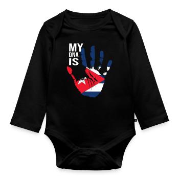 My DNA Is Cuban, Cool Cuba Flag, Cuba Love, Cuba - Baby Bio-Langarm-Body - Schwarz - Vorne