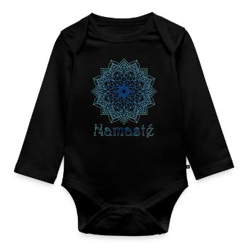 Namasté - Organic Longsleeve Baby Bodysuit - black - Front