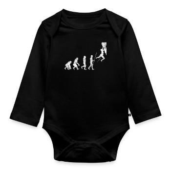grimper - Body Bébé bio manches longues - noir - Devant