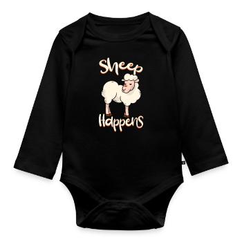 berger - Body Bébé bio manches longues - noir - Devant