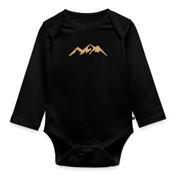 grimper - Body Bébé bio manches longues - noir - Devant