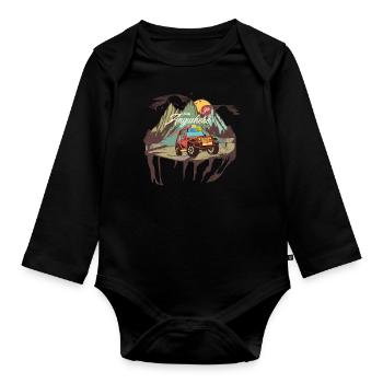 Geländewagen Offroad - Baby Bio-Langarm-Body - Schwarz - Vorne