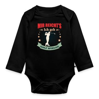 Golf Spruch Lustig Für Damen, Herren Und Kinder - Baby Bio-Langarm-Body - Schwarz - Vorne