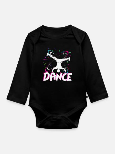 Breakdancer - Baby Bio-Langarm-Body - Schwarz