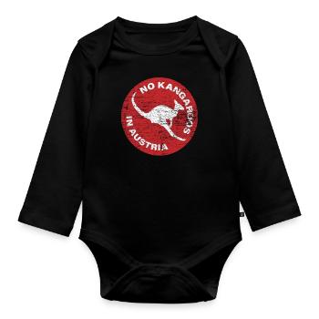 Kangaroo Austria - Organic Longsleeve Baby Bodysuit - black - Front