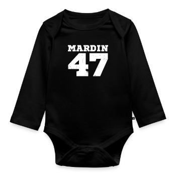 Mardin 47 Turkey Kurdish Turkish Turk Turkiye - Organic Longsleeve Baby Bodysuit - black - Front