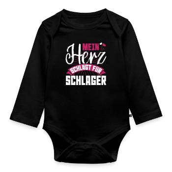 Amour Schlager - Body Bébé bio manches longues - noir - Devant
