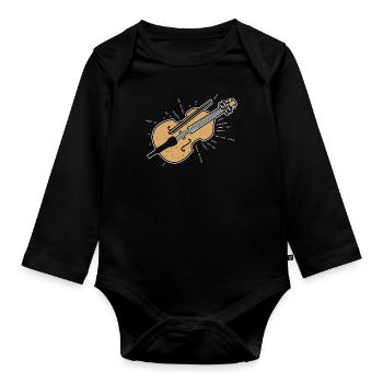 Cello - Baby Bio-Langarm-Body - Schwarz - Vorne
