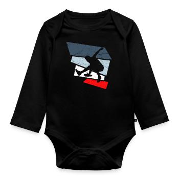 frisbee - Baby Bio-Langarm-Body - Schwarz - Vorne