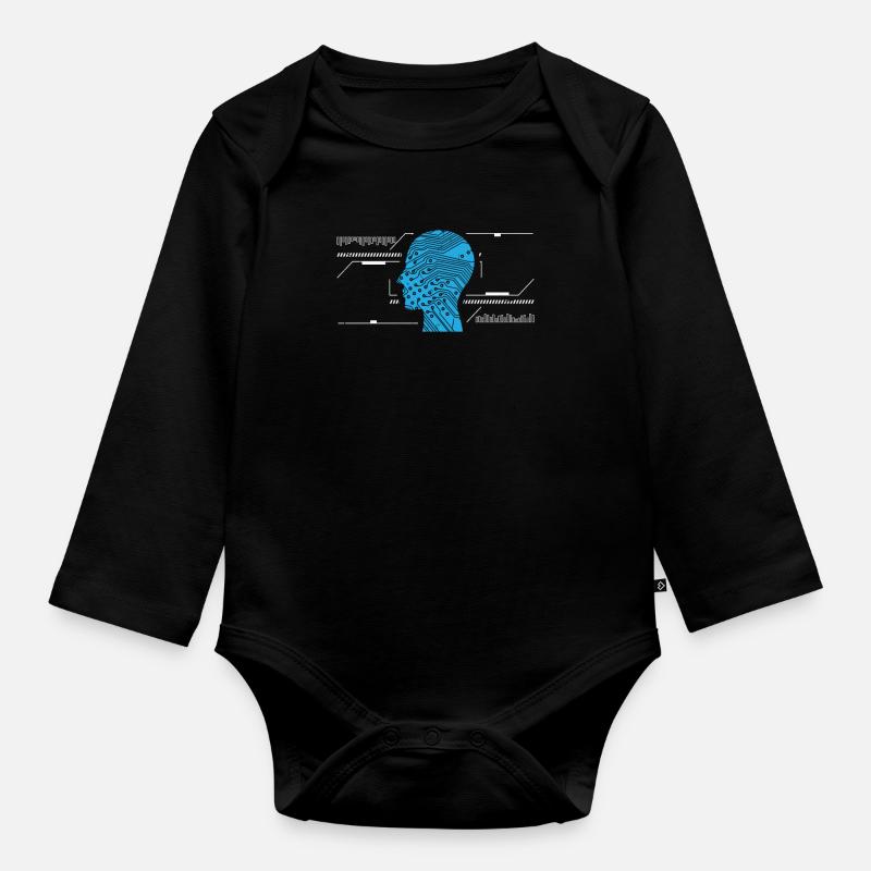 Computer - Baby Bio-Langarm-Body - Schwarz