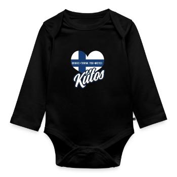 Finnland - Baby Bio-Langarm-Body - Schwarz - Vorne