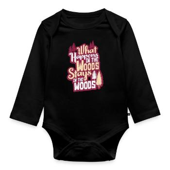 lumberjack - Organic Longsleeve Baby Bodysuit - black - Front