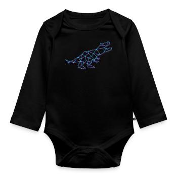 Neon-Rex - Baby Bio-Langarm-Body - Schwarz - Vorne