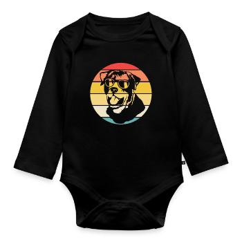 Best Rottweiler - Organic Longsleeve Baby Bodysuit - black - Front
