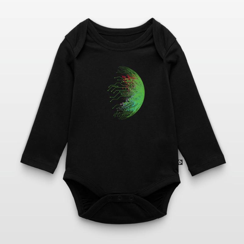 Binary code Organic Longsleeve Baby Bodysuit