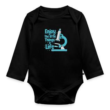 biology - Organic Longsleeve Baby Bodysuit - black - Front