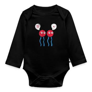 Biology - Organic Longsleeve Baby Bodysuit - black - Front