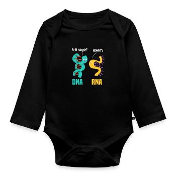 Biology science chemistry laboratory gift - Organic Longsleeve Baby Bodysuit - black - Front