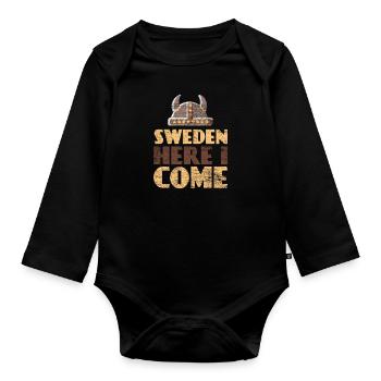 Schweden - Baby Bio-Langarm-Body - Schwarz - Vorne