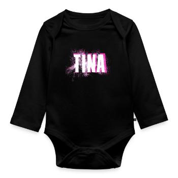 Tina - Baby Bio-Langarm-Body - Schwarz - Vorne