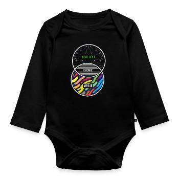 Chemistry chemicals chemistry teacher funny gift - Organic Longsleeve Baby Bodysuit - black - Front