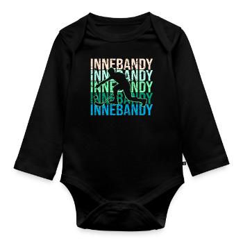 Inside bandy - Organic Longsleeve Baby Bodysuit - black - Front